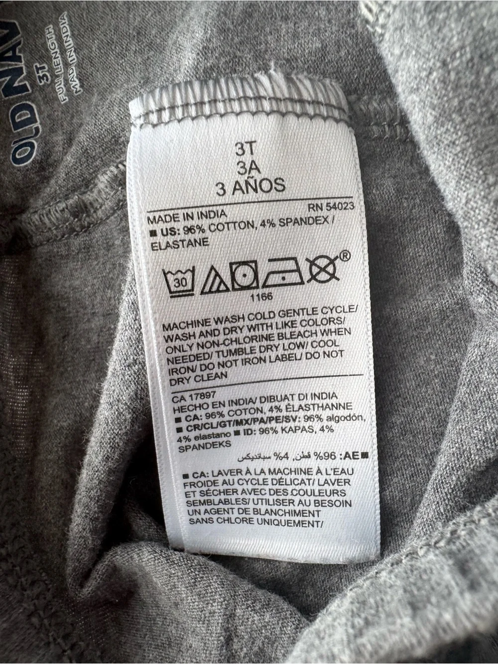 Old Navy 3T Gray Bee Print Leggings